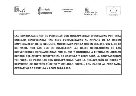 Imagen SUBVENCIÓN POR LA JUNTA DE CASTILLA Y LEÓN