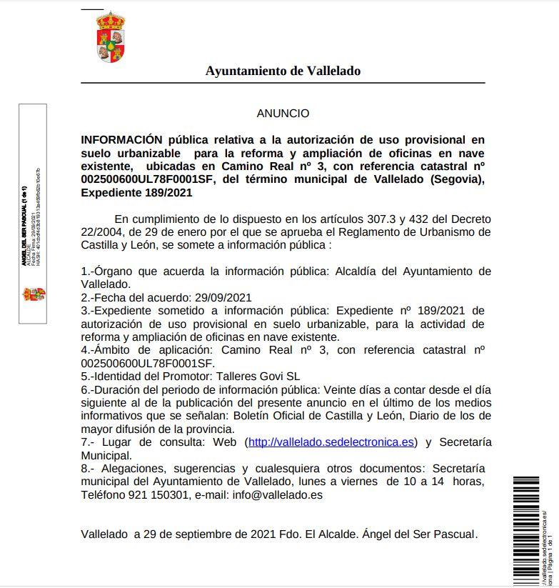Imagen Anuncio de información pública